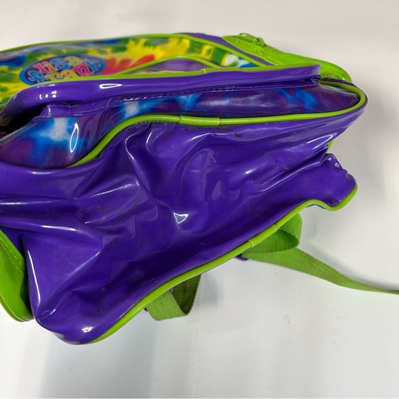 Vintage Lisa Frank Full Size Backpack 3 Fab Girl Friends Tie Dye Purple Green - Picture 15 of 15